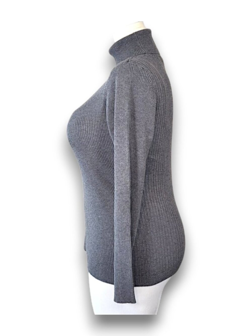 Cato Gray Stretch Ribbed Turtleneck Sweater – Plus Size 18/20W - Picture 5 of 10